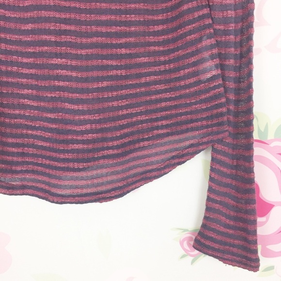 Splendid Stripe Knit Dolman Long Sleeves L - Picture 4 of 6